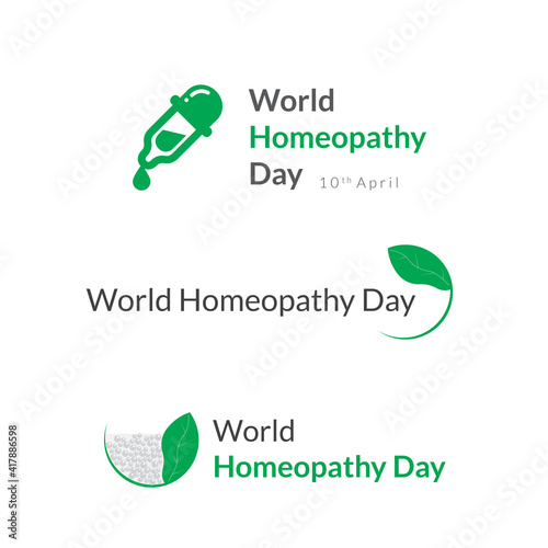 world homeopathy day banner,header,icon,logo,t-shirt,illustration,typography concept vector eps 10 design. eye-dropper,leaves,leaves and tablet concept world homeopathy day template design.