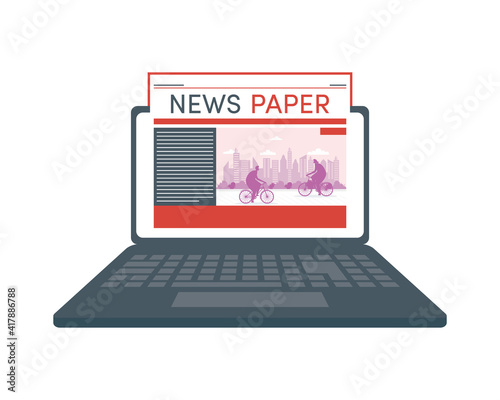 laptop with news