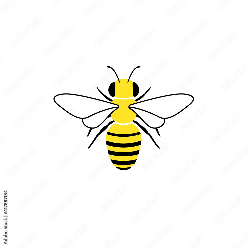 Bee, simple graphic illustration Bee, simple graphic illustration