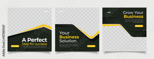 Digital business marketing banner for social media post template 