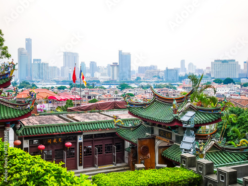 FUJIAN,CHINA 14 october 2020 - Landscape of Xiamen with ancient temple in Gulangyu island