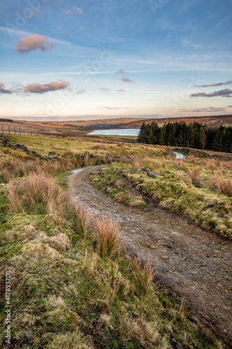 scenery close to halifax in calderdale west yorkshire, part of the pennine range of hills and situated along the pennine way.