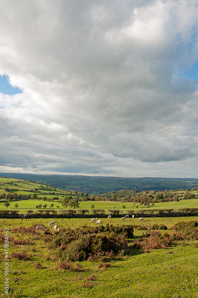 Black mountains and the Brecon beacons.