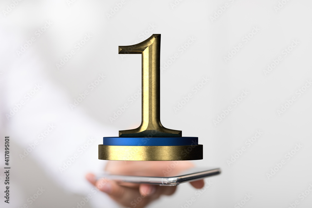 winner first place award in hand winner first place award in hand