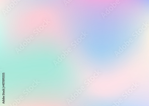 Holographic abstract background. Neon holographic backdrop with gradient mesh. 90s, 80s retro style. Iridescent graphic template for banner, flyer, cover design, mobile interface, web app.
