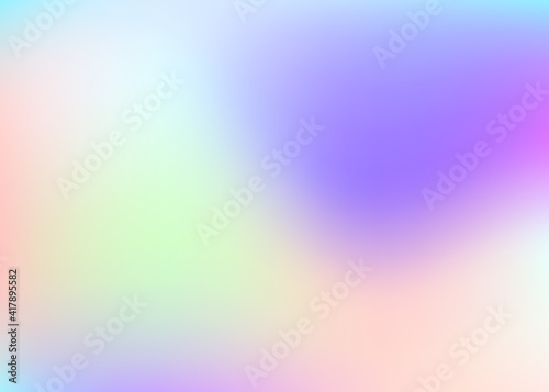 Gradient mesh abstract background. Spectrum holographic backdrop with gradient mesh. 90s, 80s retro style. Iridescent graphic template for banner, flyer, cover design, mobile interface, web app.