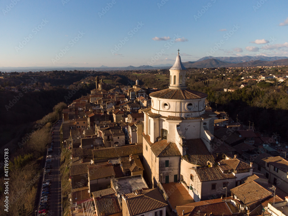 veduta aerea di Zagarolo, in provincia di Roma