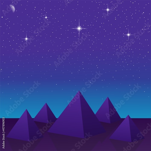 sky star pyramids in another world