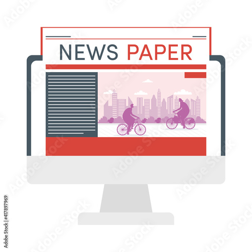 desktop with news