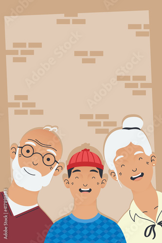 grandparents and boy