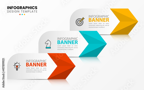 Infographic design template. Creative concept with 3 steps