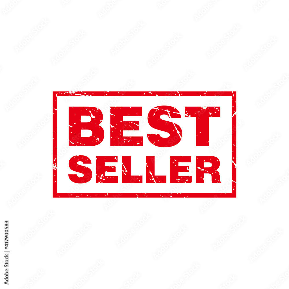 Abstract Red Grungy Best Seller Rubber Stamp Sign Illustration Vector, Best Seller Text Seal, Mark, Label Design Template Abstract Red Grungy Best Seller Rubber Stamp Sign Illustration Vector, Best Seller Text Seal, Mark, Label Design Template