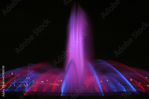 fountain at night