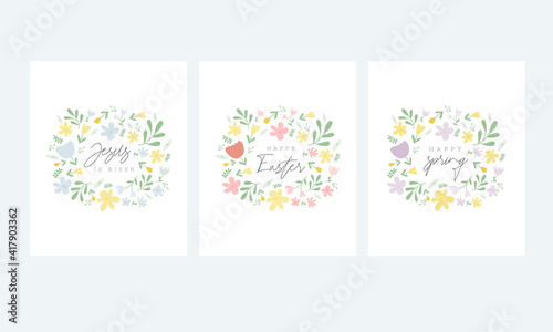 Happy Easter vector illustration, greeting card, poster 