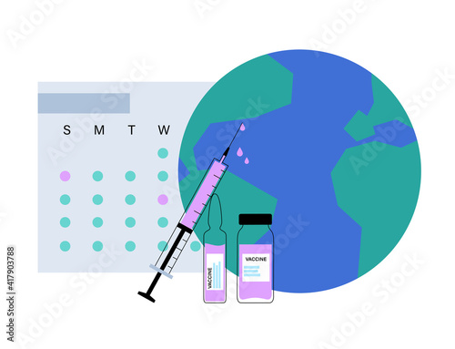 Global vaccination concept