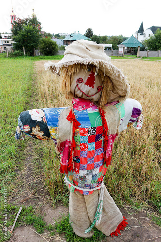 Wallpaper Mural colorful and cute scarecrow in the grain field Torontodigital.ca