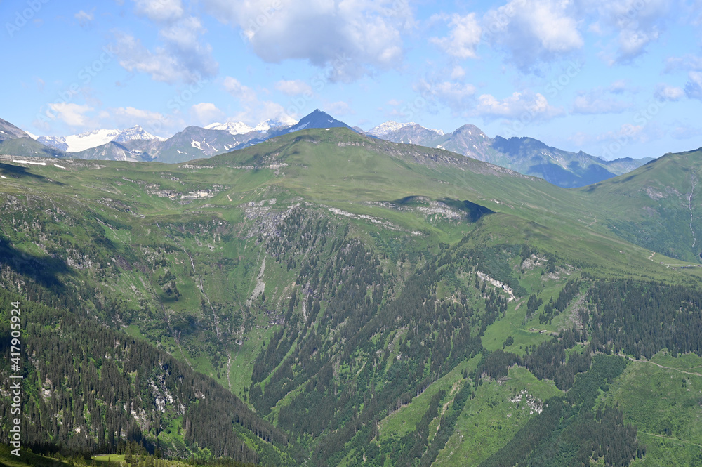 Stubnerkogel mountains landscape in Austria summer season