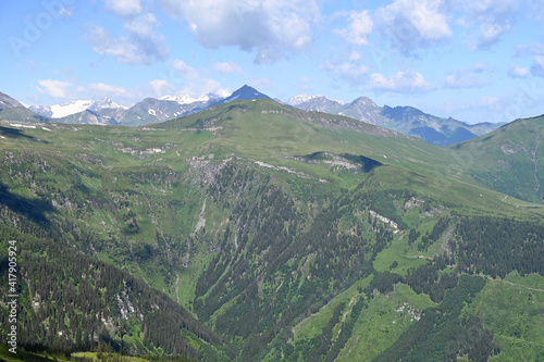 Stubnerkogel mountains landscape in Austria summer season