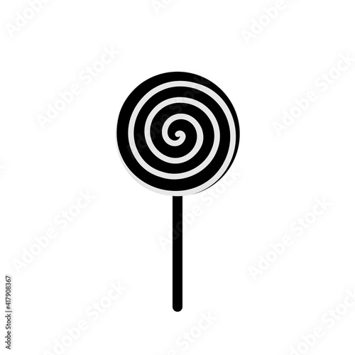 Candy icon, lollypop sign, flat graphic design template, vector illustration