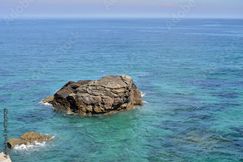 rocks and sea