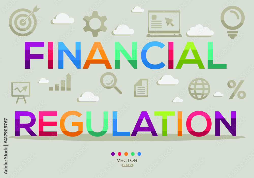 Creative (financial regulation) Banner Word with Icon ,Vector illustration. Creative (financial regulation) Banner Word with Icon ,Vector illustration.