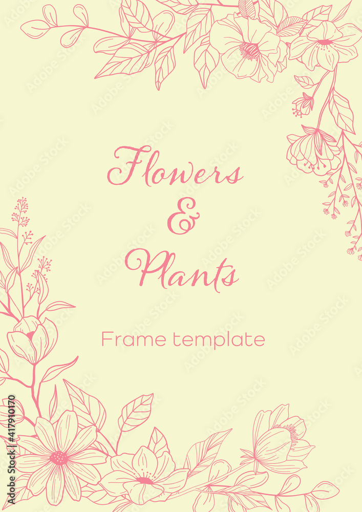 Flowers & plants Frame template