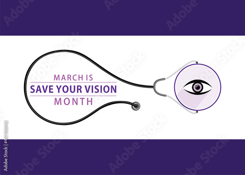 save your vision month theme design
