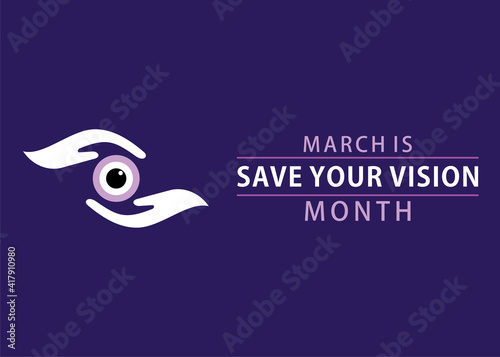 save your vision month theme design