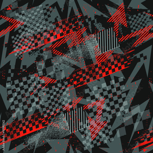 Abstract seamless arrow pattern. Repeat stripes print.