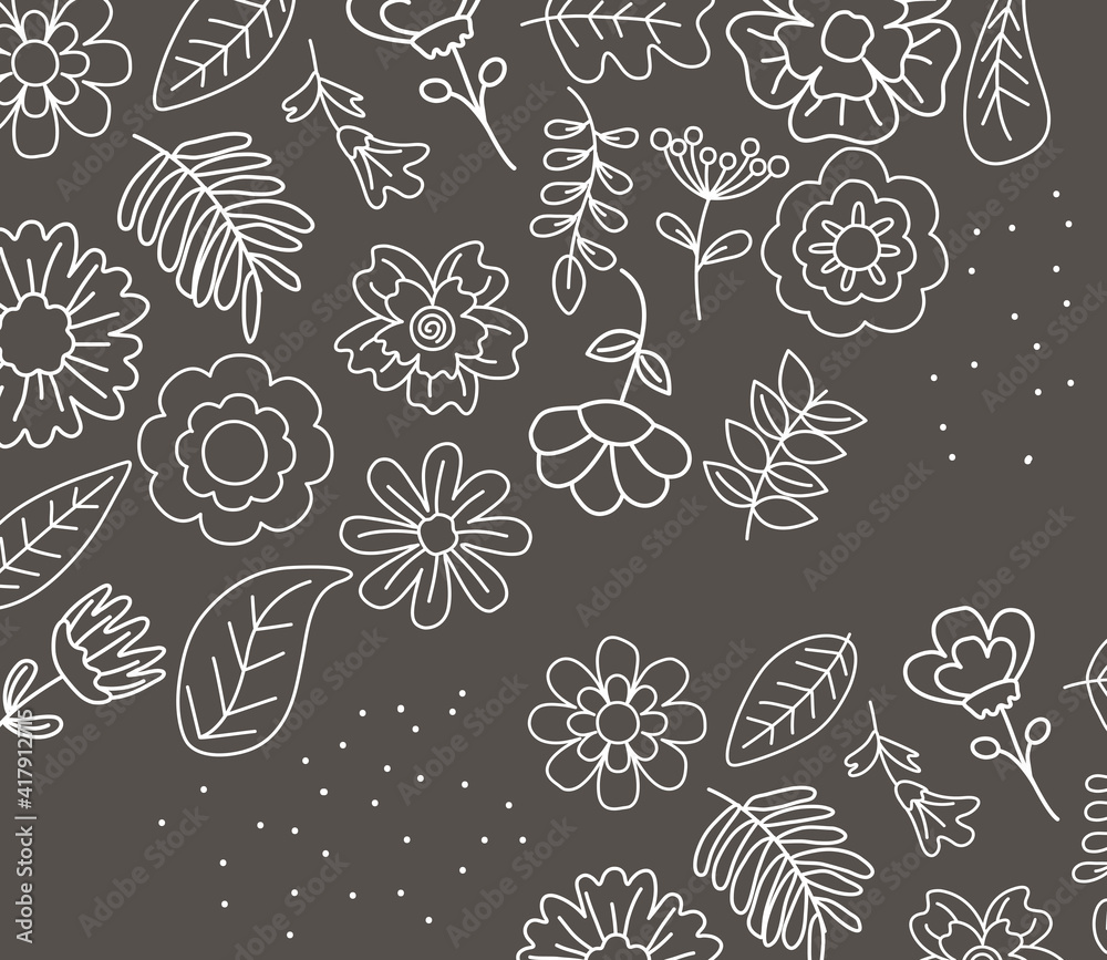 flowers monochrome pattern flowers monochrome pattern