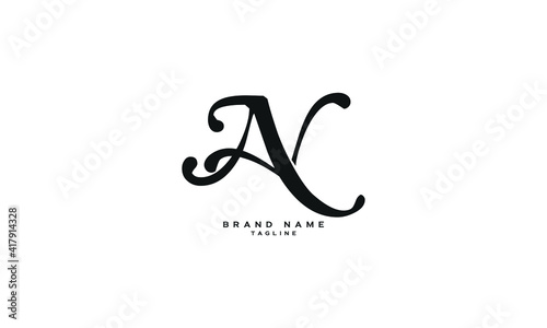 AN, NA, Abstract initial monogram letter alphabet logo design