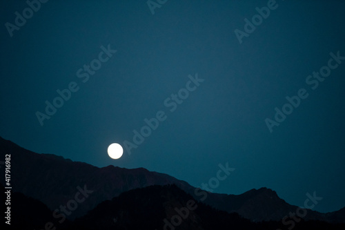 Wallpaper Mural Moonrise in Himalayas, shot from Munsyari Uttarakhand Torontodigital.ca