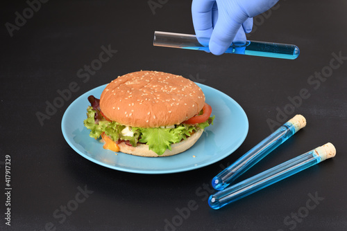 Chemical additives and paint in food. photo