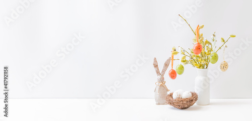 Photography Home interior with easter decor