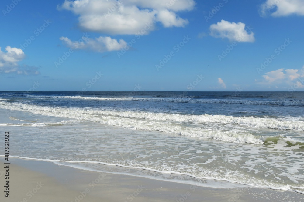 Beautiful ocean view on Atlantic coast of North Florida Beautiful ocean view on Atlantic coast of North Florida