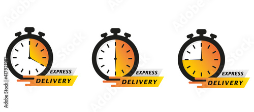 Express Delivery. Stopwatch. Vector illustration