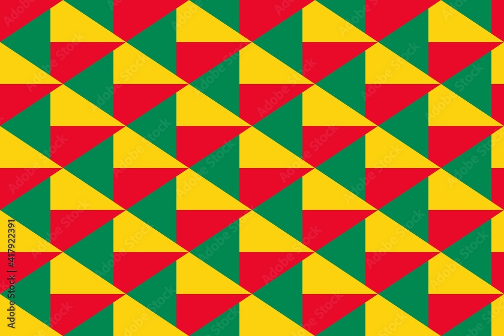 Simple geometric pattern in the colors of the national flag of Benin Simple geometric pattern in the colors of the national flag of Benin