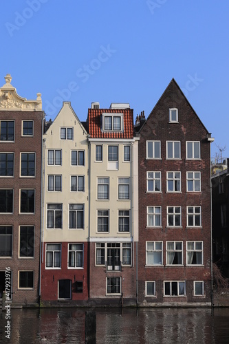 Amsterdam Damrak Canal Buildings