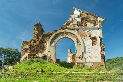 Abandoned, overgrown and decomposed inside an old manor house.