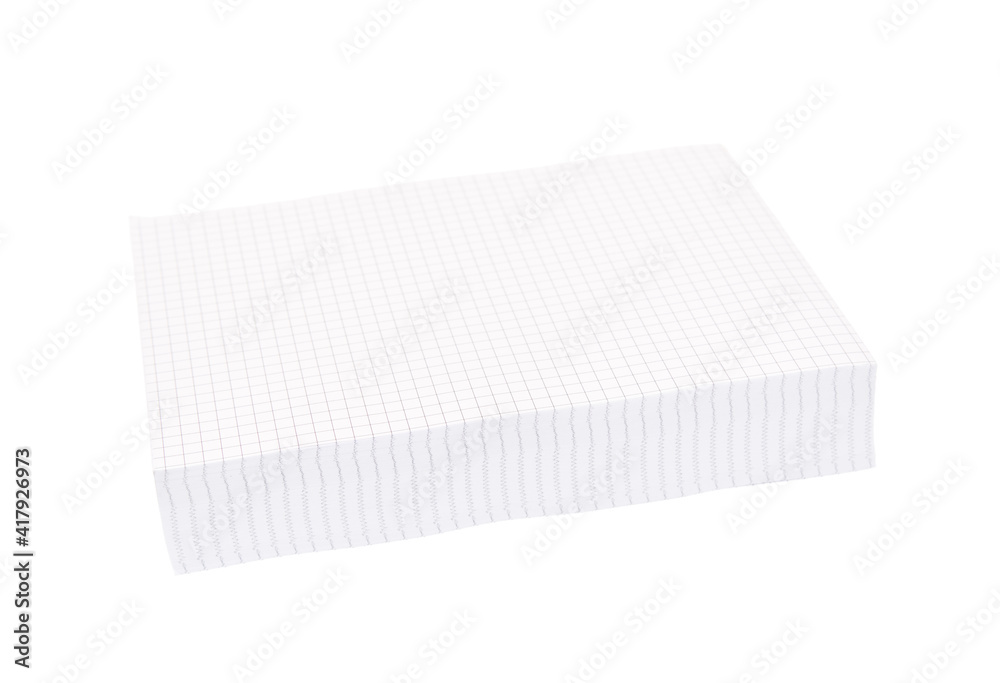 Checkered notebook isolated on white background. Checkered notebook isolated on white background.