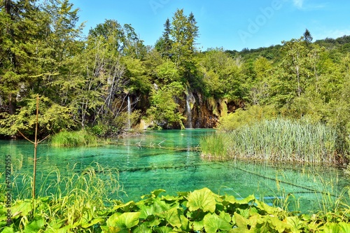 The main attraction of Croatia is Plitvice Lakes National Park. Magnificent views of the karst cascade lakes