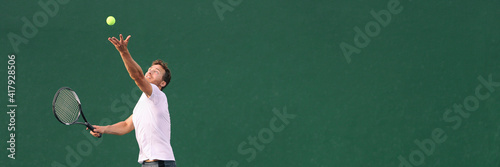 Fotografie, Obraz Tennis serve during match