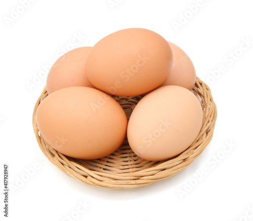 Wallpaper Mural Eggs isolated on white background Torontodigital.ca