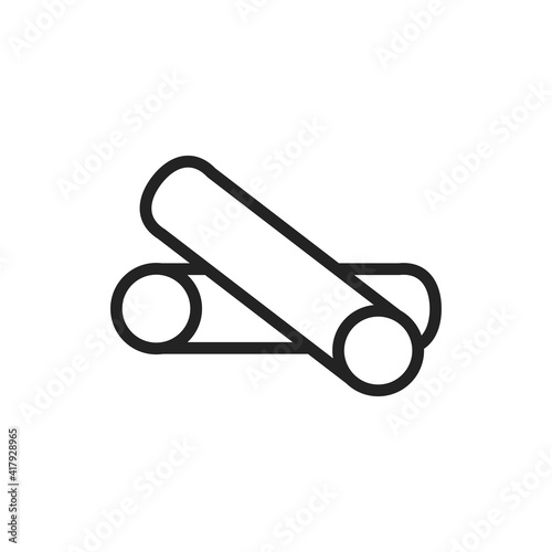 Original italian pasta Cannelloni color line icon. Isolated vector element.