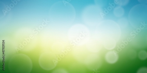 Abstract background Green in Spring season with bokeh