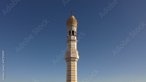 Mosque Tower minaret in Anata Refugees Camp, Jerusalem,aerial view
Drone view from east Jerusalem, close to pisgat zeev neighbourhood, Judean desert
 photo
