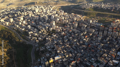 Anata Refugees Camp Rooftops Aerial view, Jerusalem
Drone view from east Jerusalem, close to pisgat zeev neighbourhood, jerusalem 
 photo