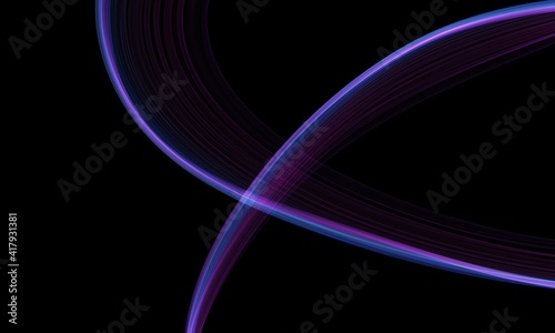 Abstract colorful wave on a black background