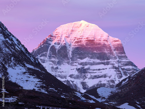 Konstfotografi sunrise on Mount Kailash Scenic view,