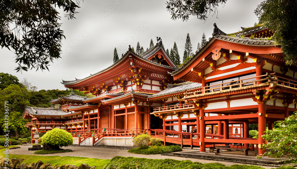 Byodo-In Temple in the Valley of the Temples, Oahu, Hawaii